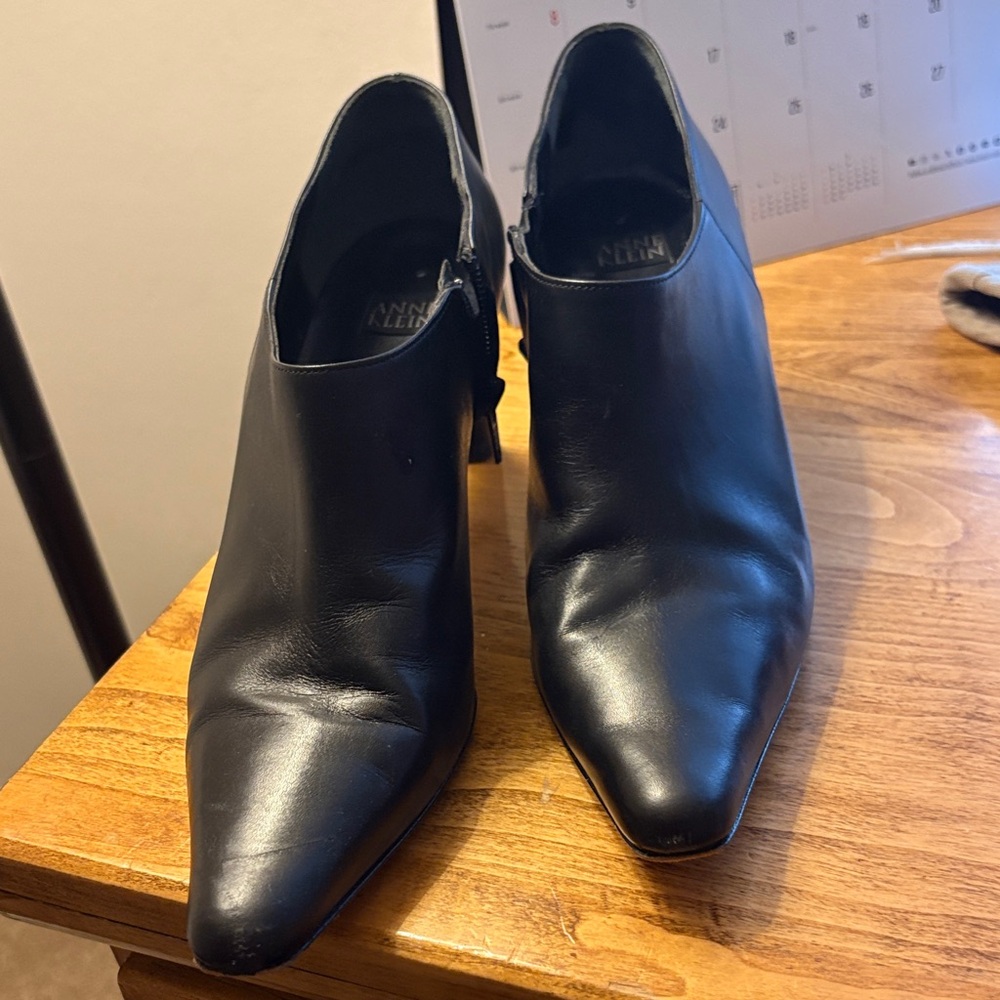 Anne Klein Classic Black Ankle Boots